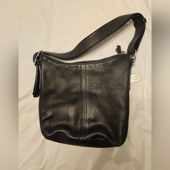 Coach Black Leather Bag - Picture 1 of 4